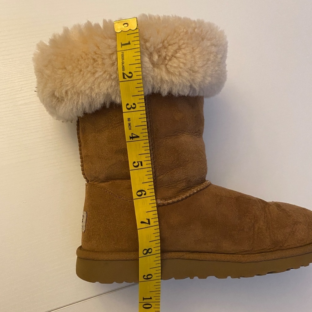 UGG Bailey Button Triplet Tall Boots Chestnut Size 5 - Picture 16 of 16